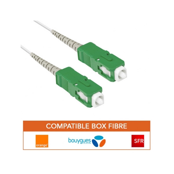 Cable fibre optique pour Freebox 10m00