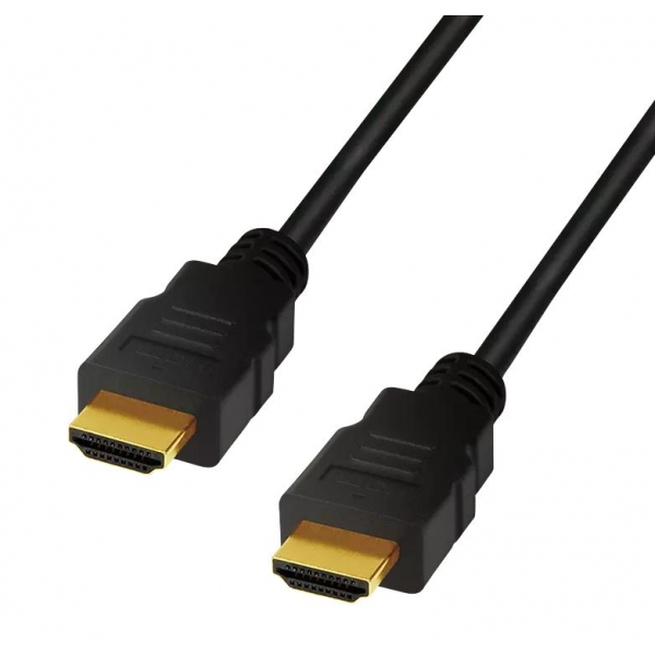 Cordon HDMI plat High speed with Ethernet Mâle/Mâle 2m noir